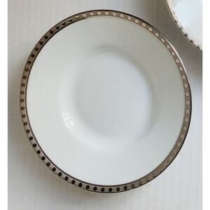 Tiffany & Co. - Limoges France - Tiffany Platinum Band - 2 Saucers